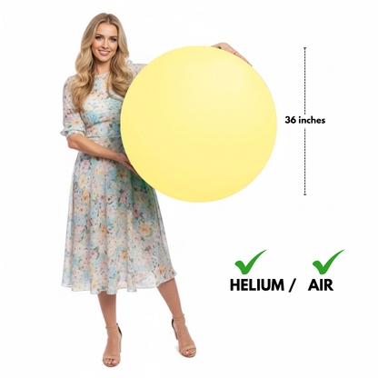 36" Pastel Yellow Bladder Balloons