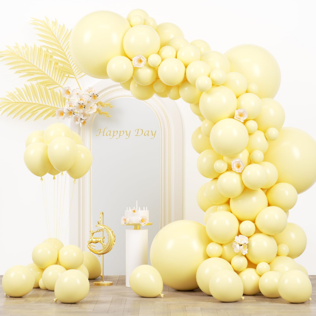 36" Pastel Yellow Bladder Balloons