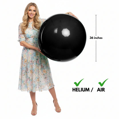 Black Giant Bladder Balloon - 36 inches - Helium Quality - 1PC