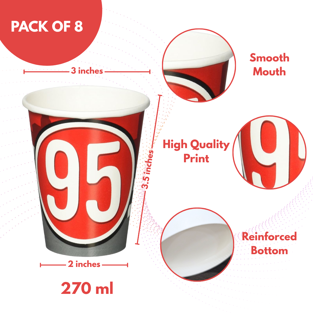 Car Racing Theme Paper C - 250ML - 8 PC