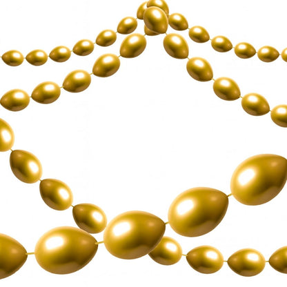 Linking Chain Balloons Metallic Gold - 12 inches - 10PC