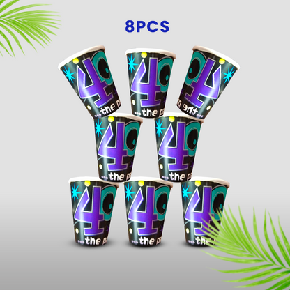 40th Birthday Party Paper Cups 9 Oz (266 ml) – Pack of 8