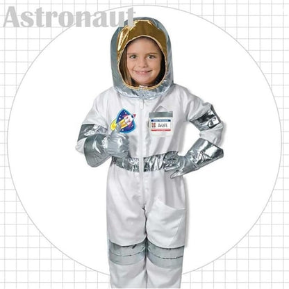 Astronaut White Jumpsuit Costume - Size - L - Age 7 to 9