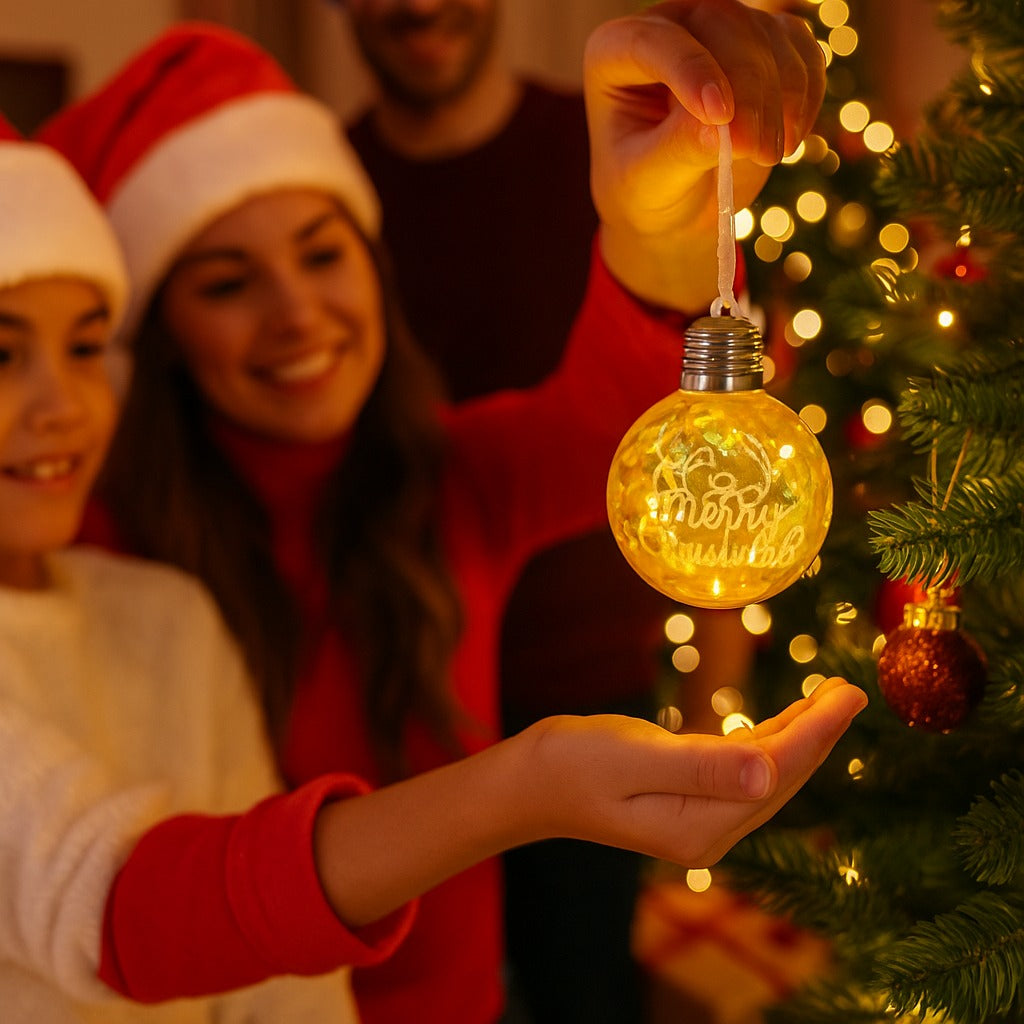 Light Up Fancy Hanging Balls for Christmas Decoratons - 1PC