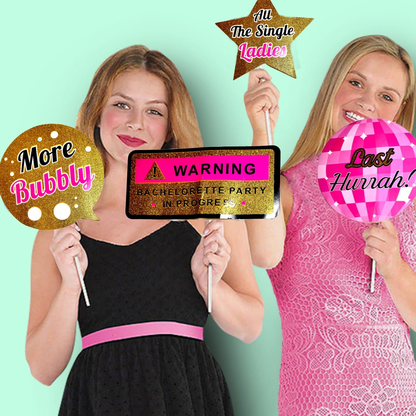 Go Hard Bitch Bachelorette Party Paper Photo Props - 20PC