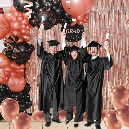 Textured Foil Rose Gold Curtain - 7FT X 3FT