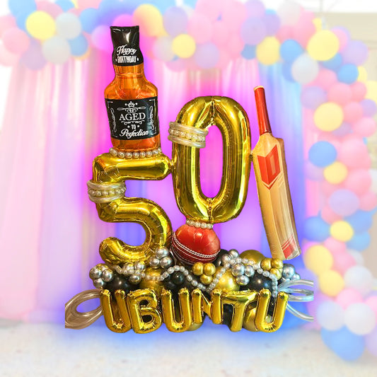 Cricket Theme Birthday Balloon Bouquet