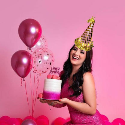 Pink Hat w/Star Swirl Bottom