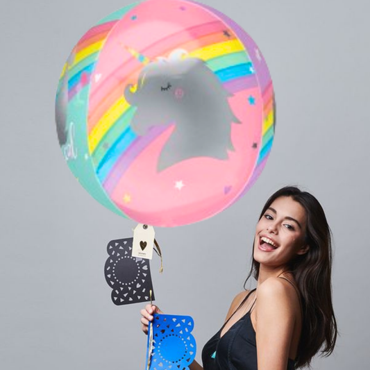 Magical Unicorn Orbz Balloon - Helium Quality - 16 inches - 1PC