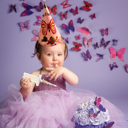 Butterfly Theme Party Hats - 8PC