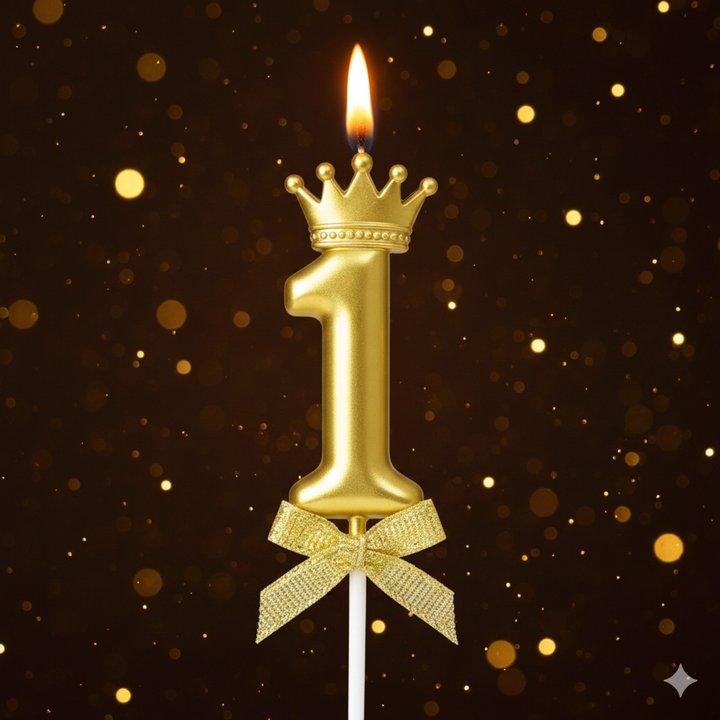 Golden Crown Numerical Candle No. 1