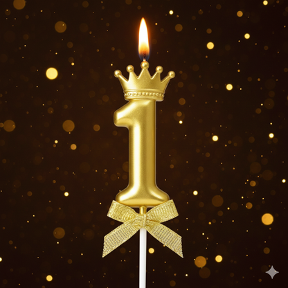 Golden Crown Numerical Candle No. 1