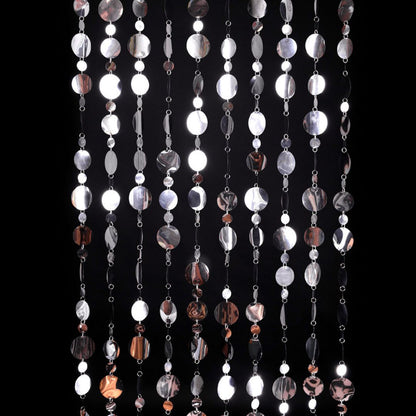 Metallic Foil Circle Silver Garland - 7FT Approx.