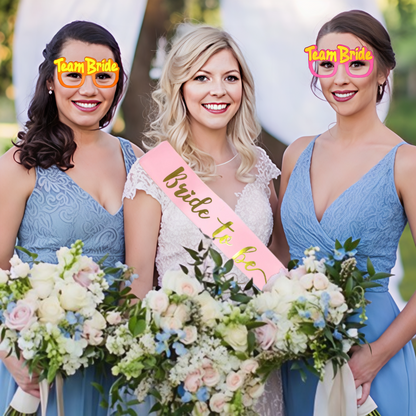 Bride To Be Sash & Team Bride Sunglasses Set – 7 Pieces