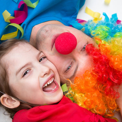 Joker Clown Afro wig and Nose for Kids & Adults