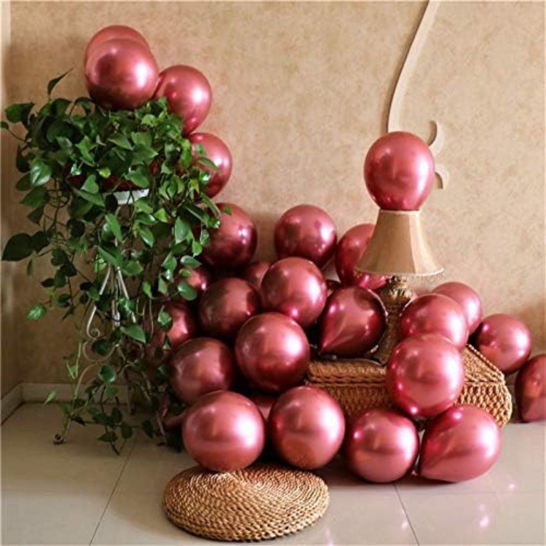 9" Chrome Pink Balloons - 20PC