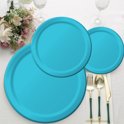 9" BERMUDA BLUE LUNCH PLATE - 24CT