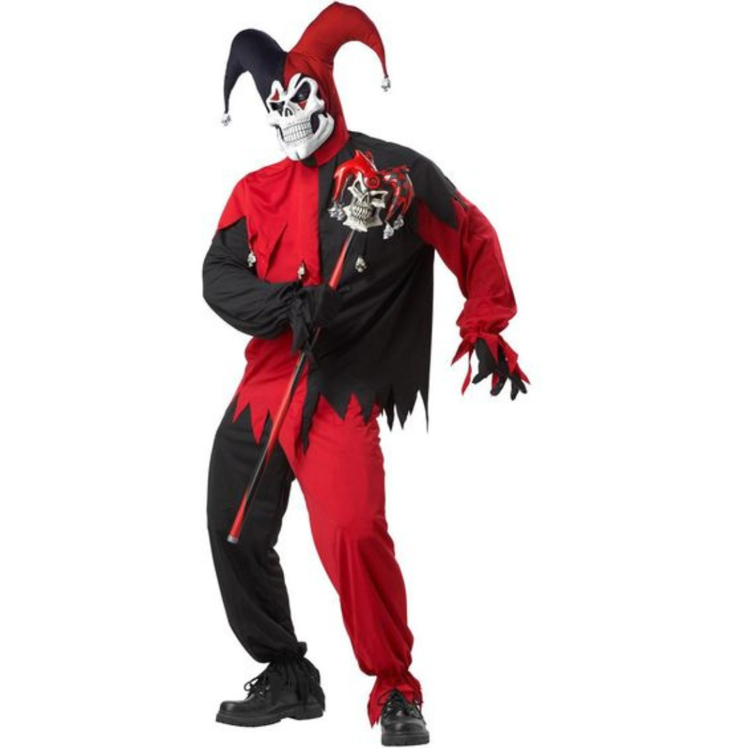 Evil Jester Joker Costume Size M for Kids, Age 4-6 Years