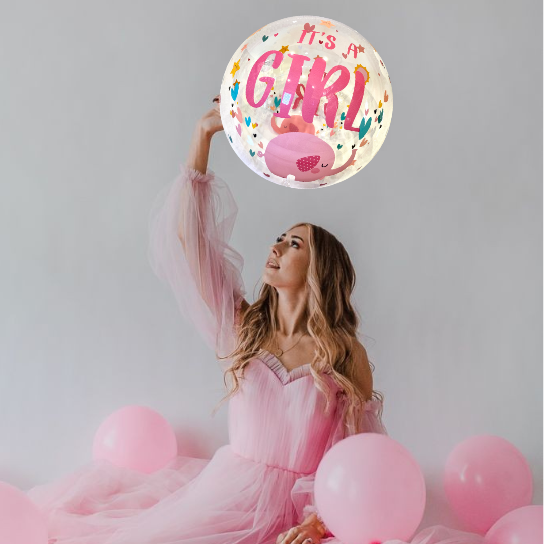 BOBO Print Balloon It's A Girl 18"