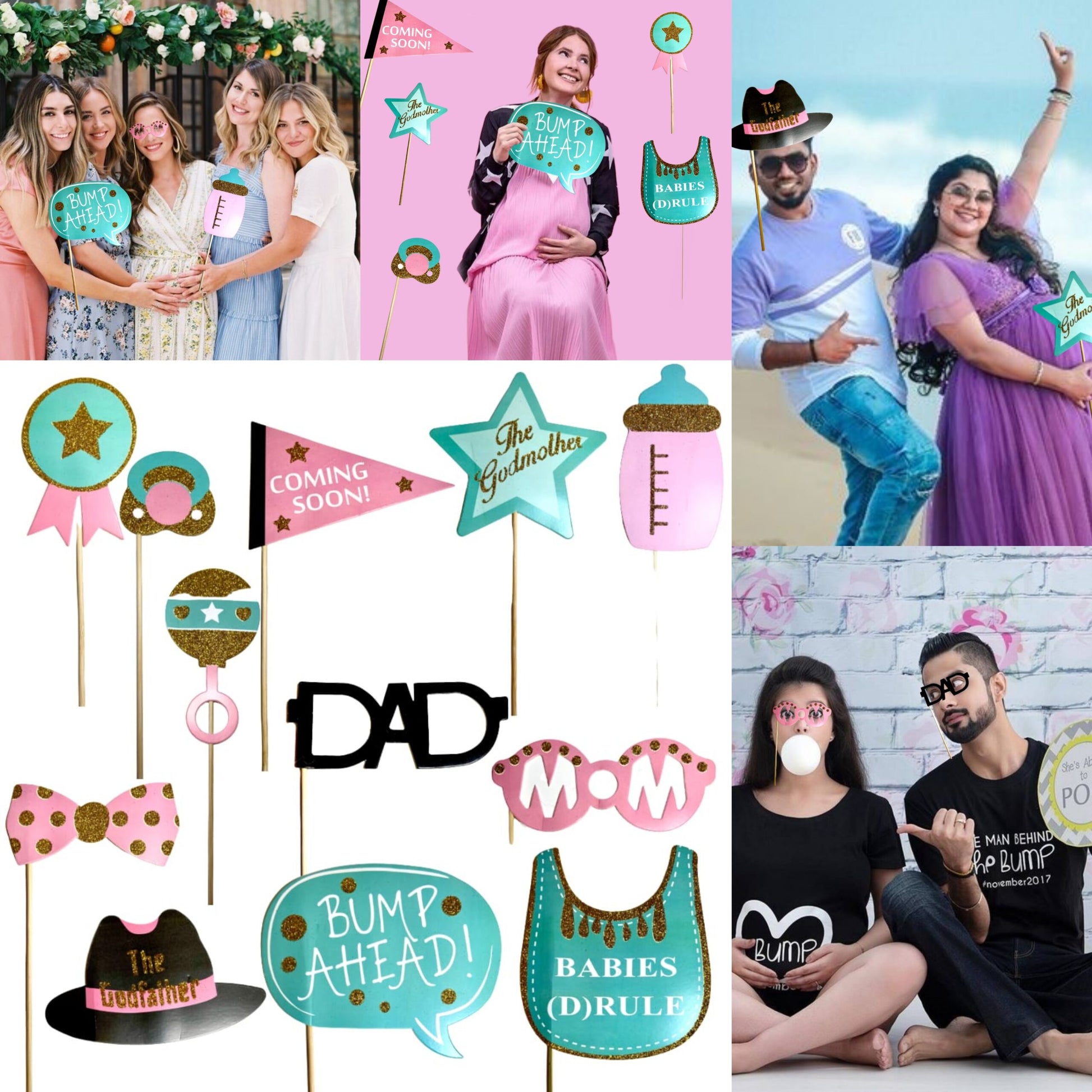 Baby Shower Photo Props - 12PC