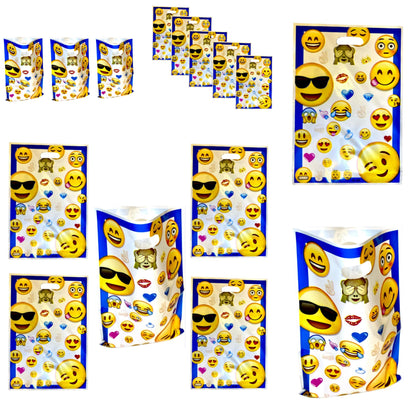 Emoji / Smiley Theme AlumInium Film Loot Bags - 10