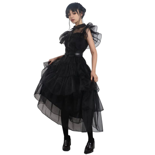 Wanna Party Wednesday Addams Dress for Girls