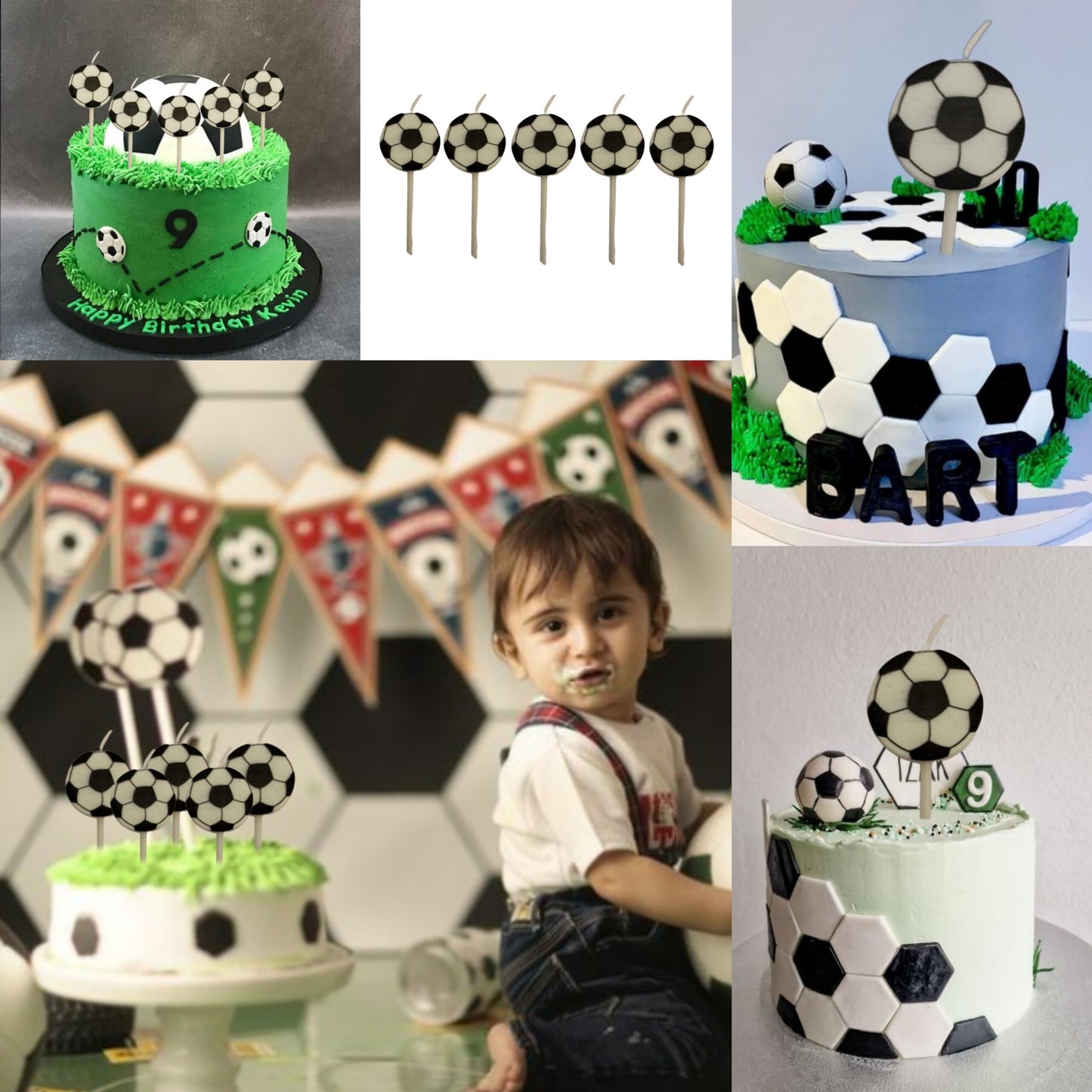 Soccer Theme Candle - 5PC