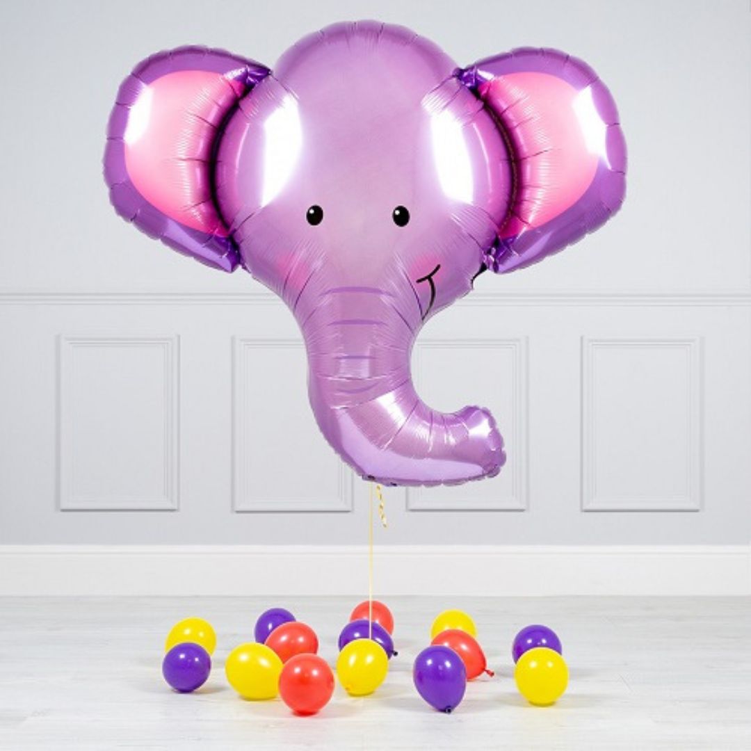 Jungle Animal Elephant Birthday Balloon Set Of 5