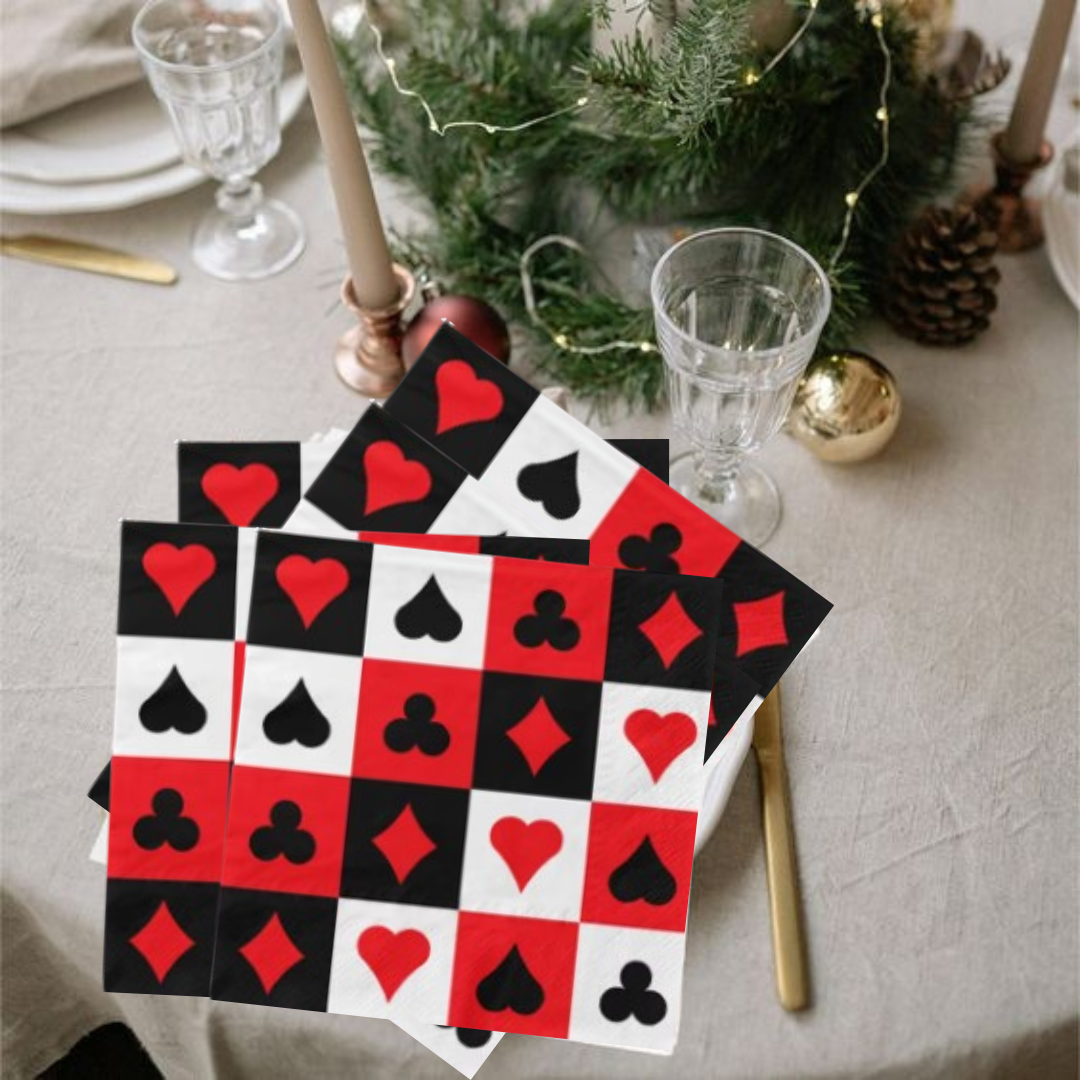 Casino Theme Paper Napkins - 16PC