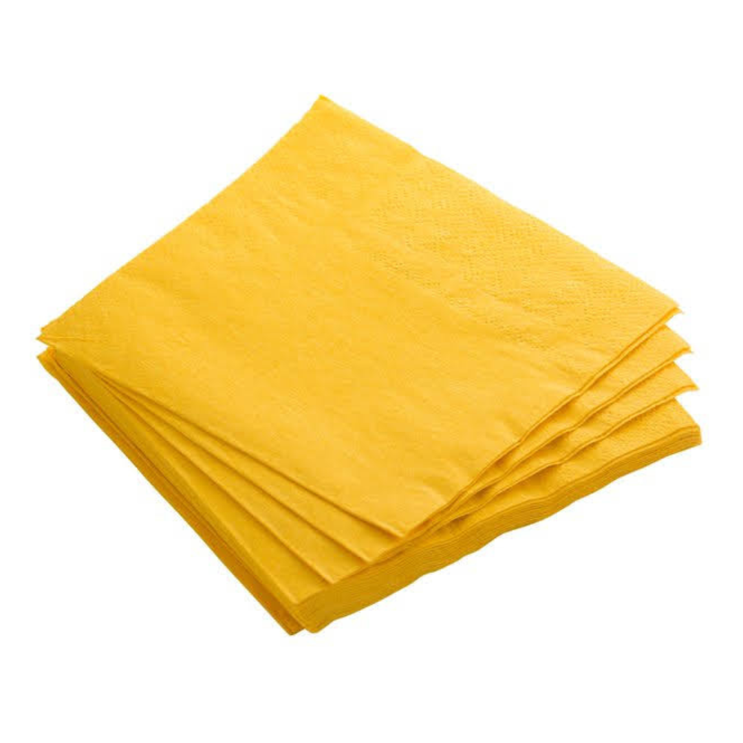 Disposable Yellow Paper Napkins