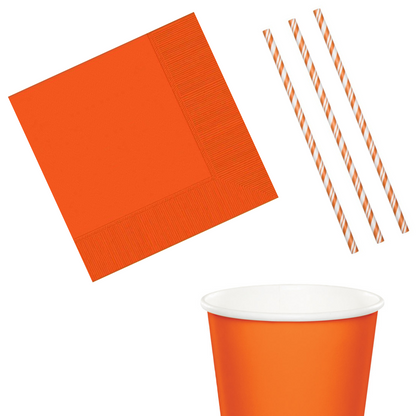 Disposable Orange Paper Napkins for Dinner - 50PC