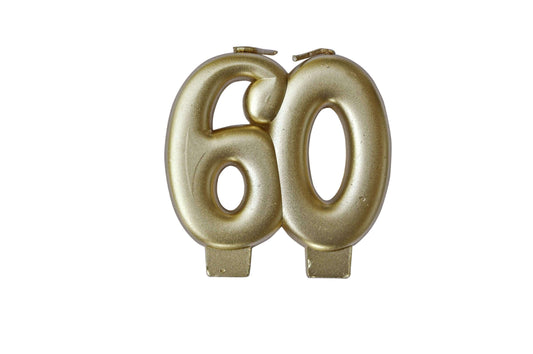 60th Birthday Golden Candle - 3