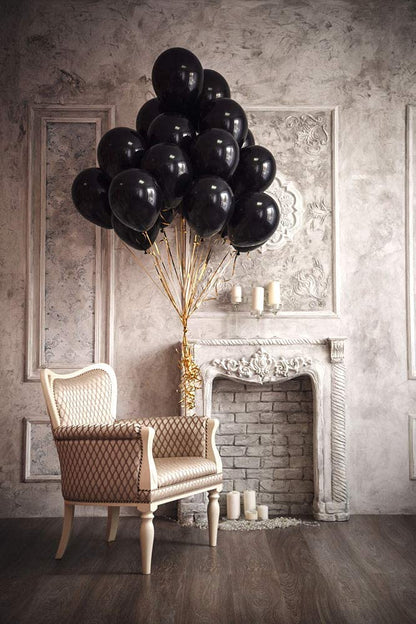 Black Latex Balloons 12"