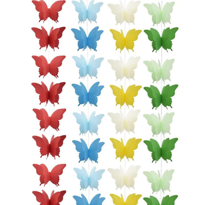 3D Butterfly Multicolor String Decoration