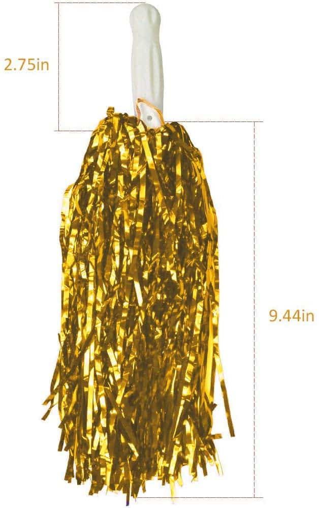 Cheerleader Pom Poms Gold