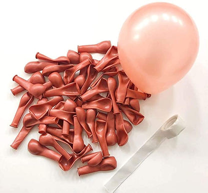 5" Chrome Rose Gold Balloon - 100PC