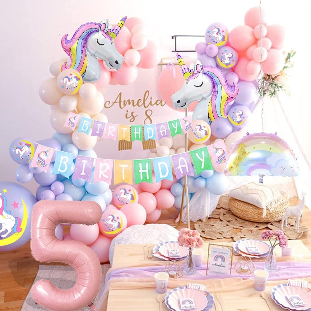 Unicorn Balloon Set Of 5