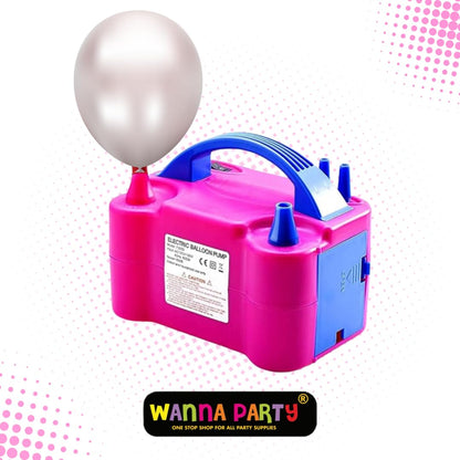 Electric Balloon Pump Machine with a Set of 5 Multicolor Balloons Free