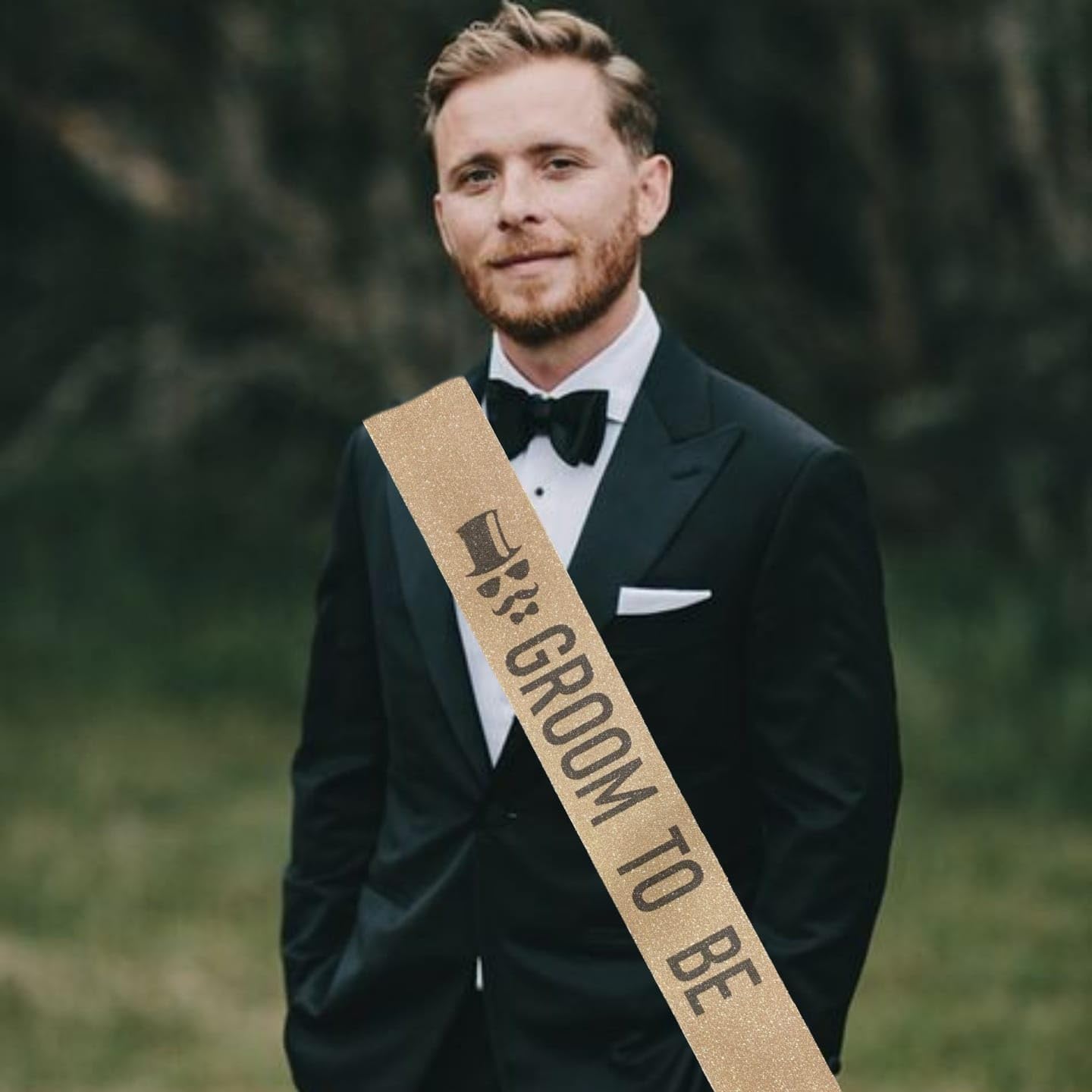 Glitter Groom to be Sash