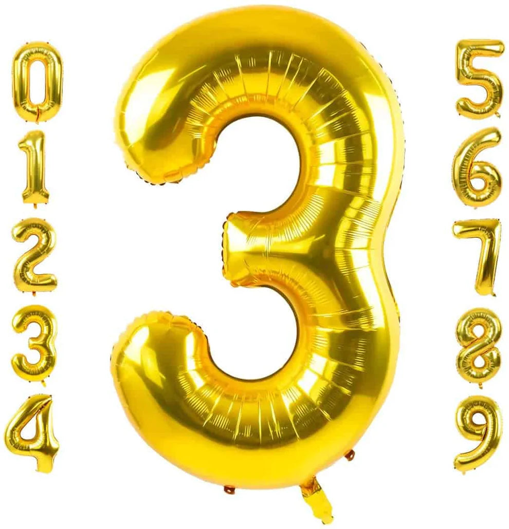Number 1  Golden Foil Balloon - Helium Quality - 40 inches - 1PC