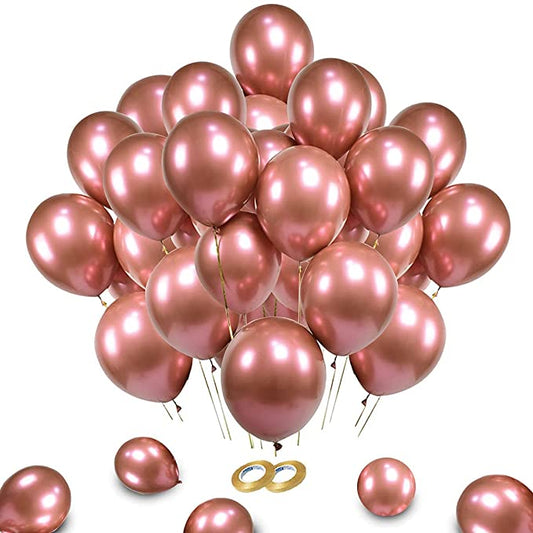 5" Chrome Rose Gold Balloon - 100PC