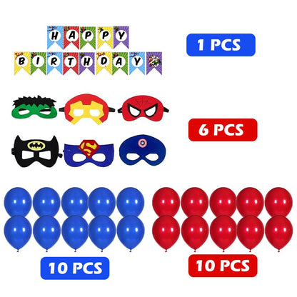 Superhero Theme Birthday Decoration Combo Pack