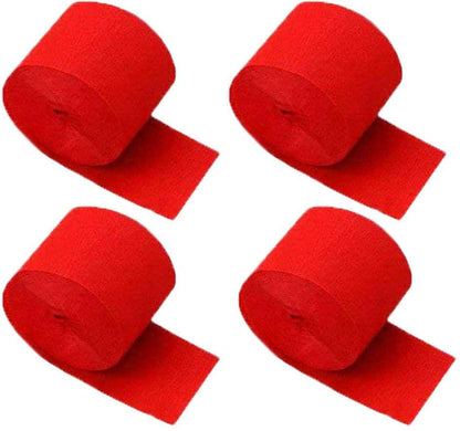 Crepe Streamers Red - 4PC