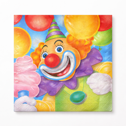 CIRCUS PARTY BEVERAGE NAPKINS - 16CT