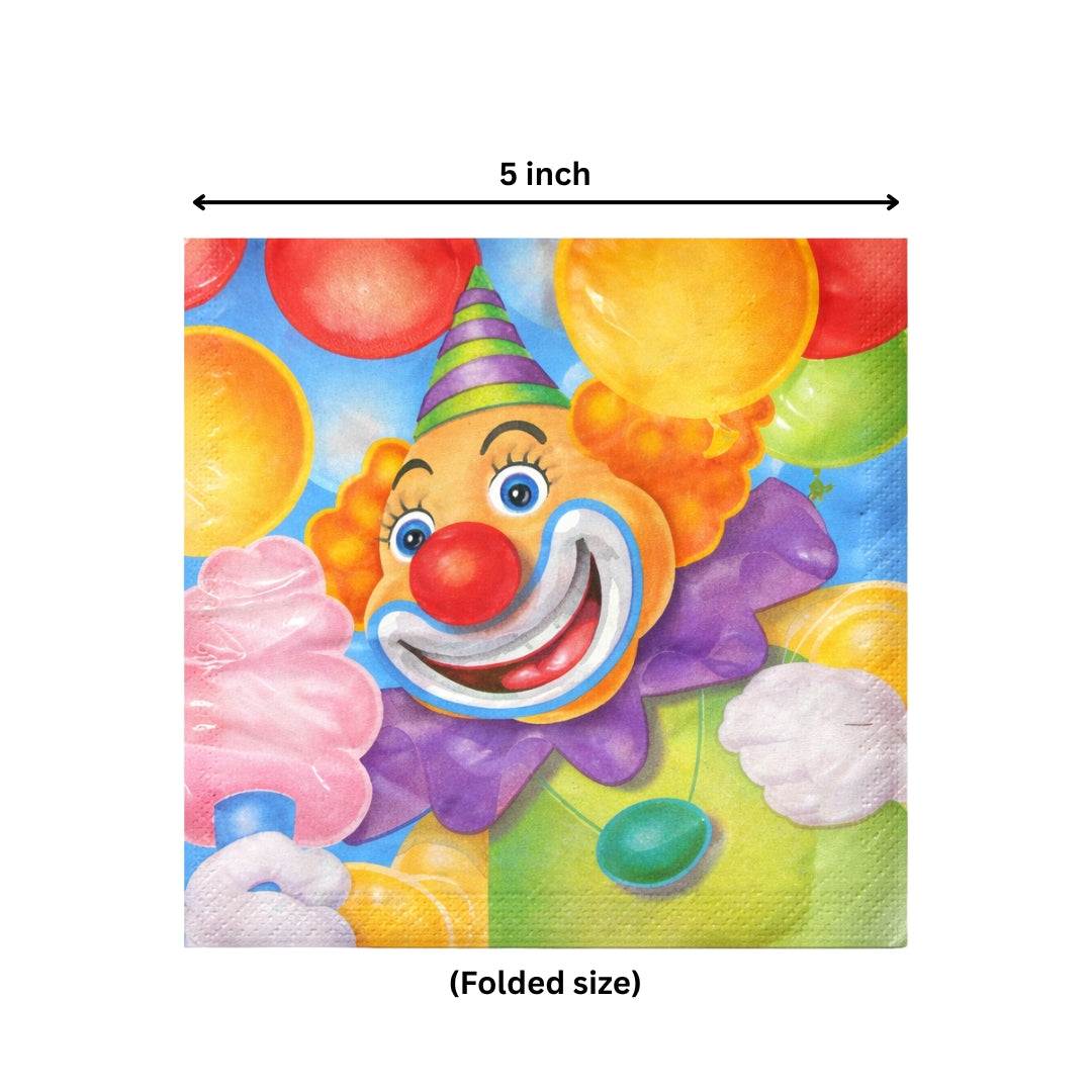 CIRCUS PARTY BEVERAGE NAPKINS - 16CT