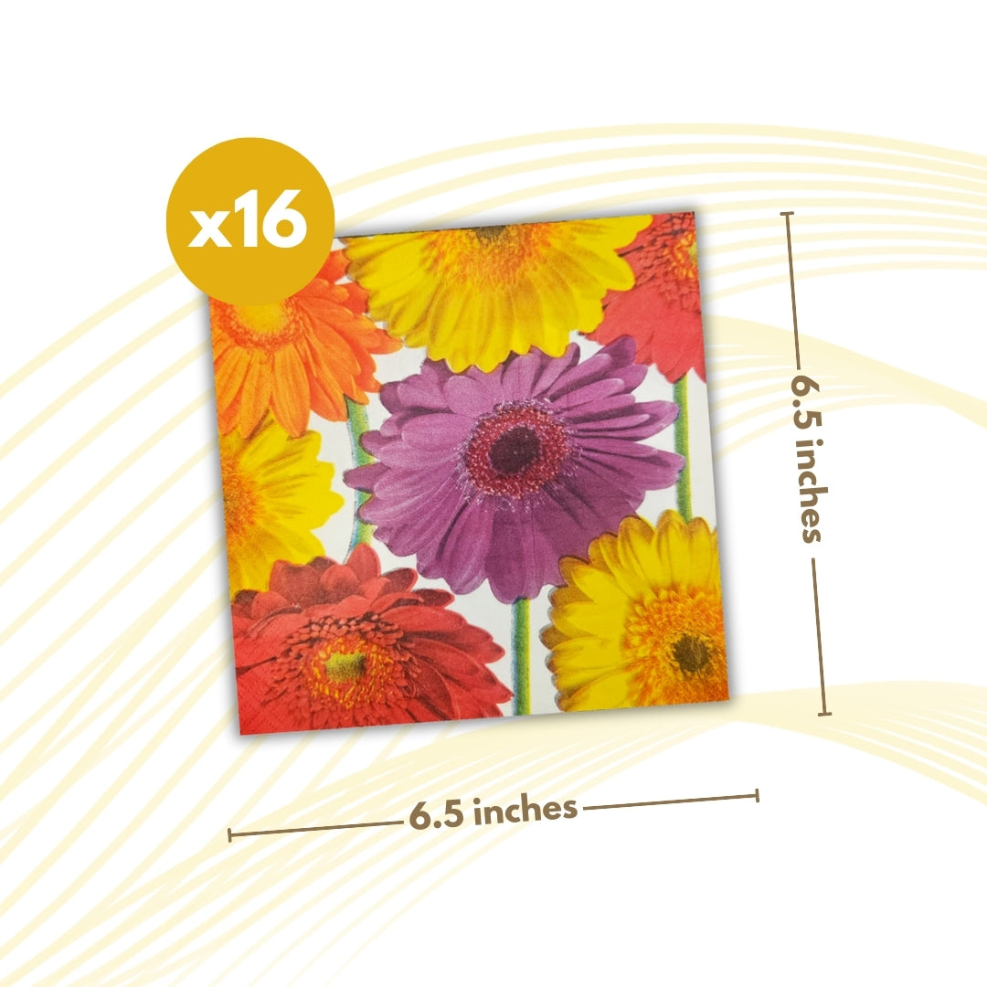 Flower Fantasy Lunch Napkins - 16PC
