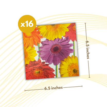 Flower Fantasy Lunch Napkins - 16PC