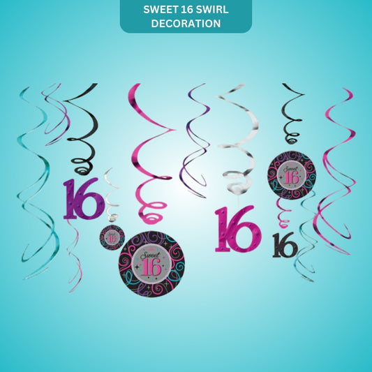 Sweet 16 Swirl Decoration