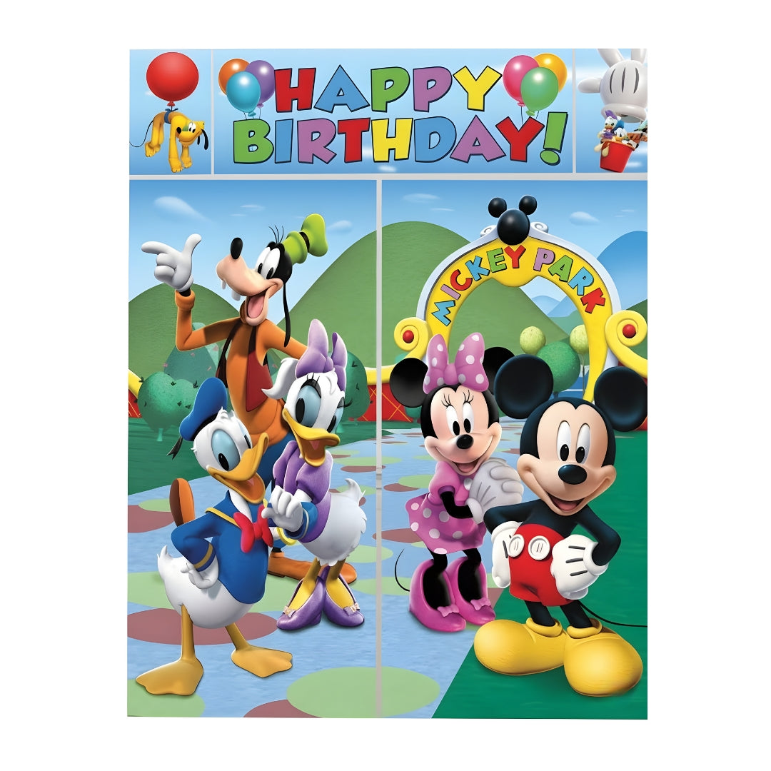 Mickey Mouse Scene Setter 65" X 59 - 5Pc