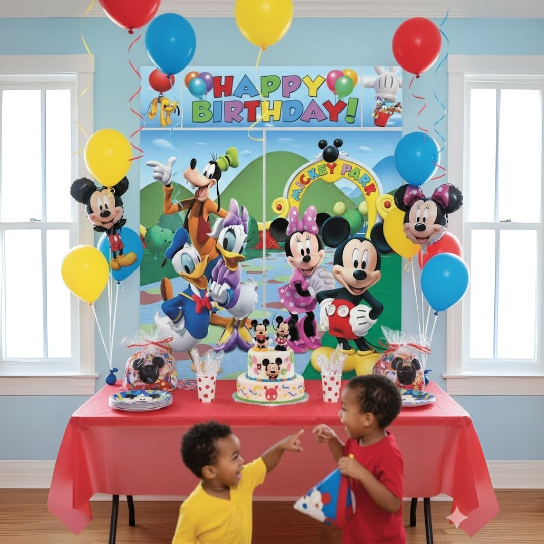 Mickey Mouse Scene Setter 65" X 59 - 5Pc